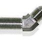 Aeroflow AF321-04 Stainless -4AN Bulkhead 45Deg Stainless Nut Seperate