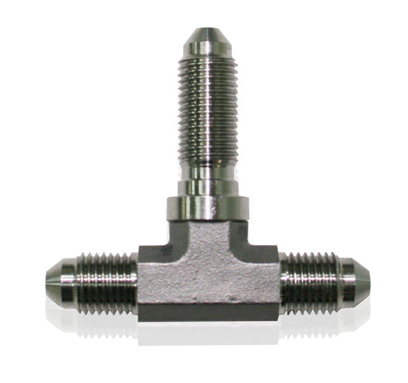 Aeroflow AF324-03 Stainless -3AN Bulkhead Tee Stainless Nut Seperate