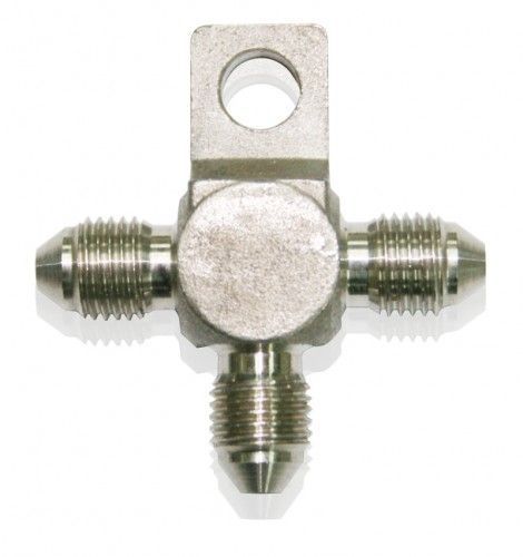 Aeroflow AF326-03 Stainless -3AN Tee with Mount Stainless with Mount Hole