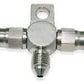 Aeroflow AF328-03-03 Stainless -3AN Tee with Mount Teflon Ends with -3AN On Side