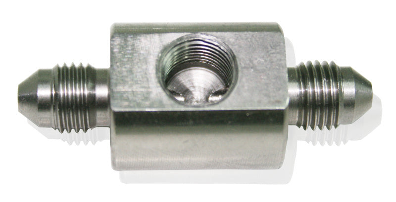 Aeroflow AF334-03 Stainless -3AN Union 1/8" Port Male to Male with 1/8"NPT Port