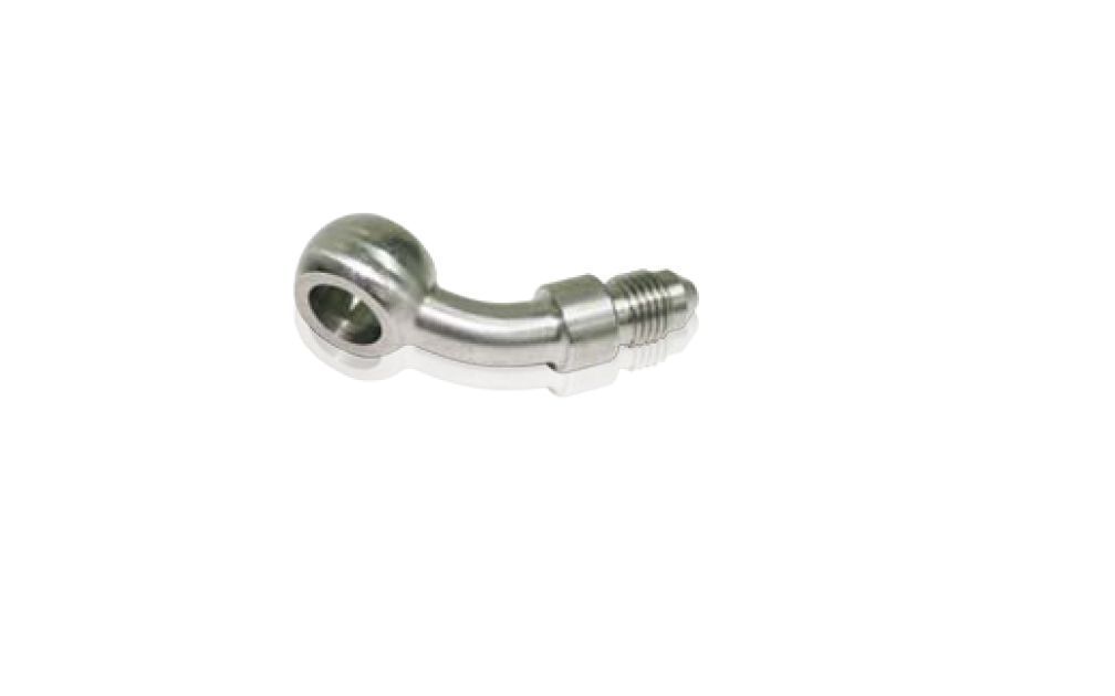 Aeroflow AF335-04 -4AN 45 Deg Male 7/16" Banjo Stainless Steel