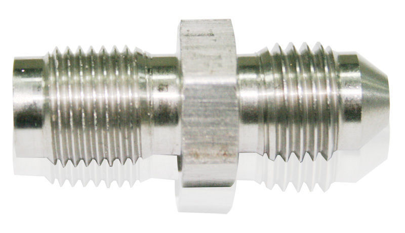 Aeroflow AF341-04 -4AN to Inverted 7/16-24 Stainless Male to Male