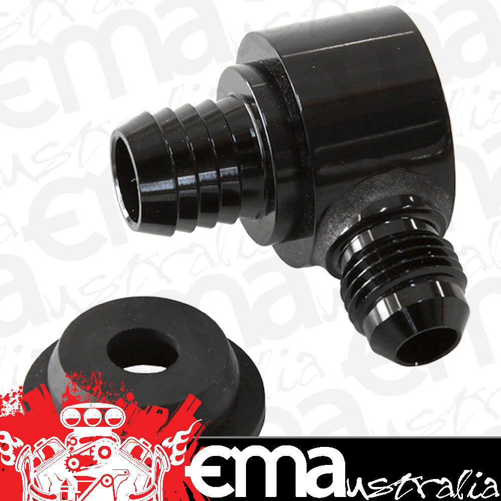 Aeroflow AF350-00BLK Black Booster Valve Universalersal 21mm / 13/16" Hole to -6An