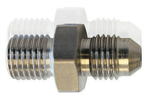 Aeroflow AF351-04 -4AN to M10 x 1.0 Dual Seat Stainless Steel Use AF177-03