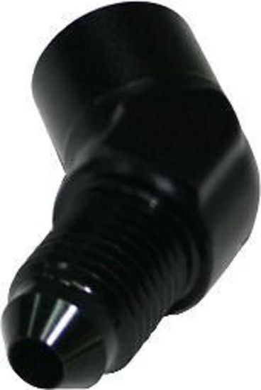 Aeroflow AF371-03BLK 45 Deg Female 1/8 NPT to -3 Black