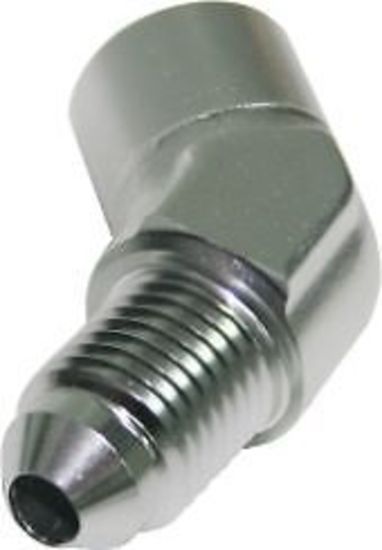 Aeroflow Performance Products AF371-03S 45 Deg Female 1/8 NPT to -3 Silver