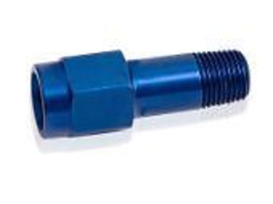 Aeroflow Performance Products AF372-04 1/4" NPT Extension Blue Male to Female