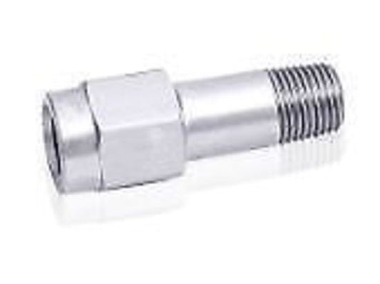 Aeroflow AF372-04S 1/4" NPT Extension Silver Male to Female