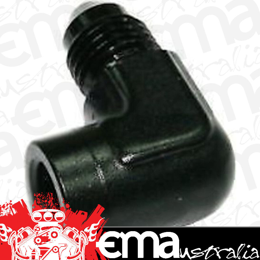 Aeroflow AF373-03BLK 90 Deg Adaptor 1/8 NPT to -3 Black