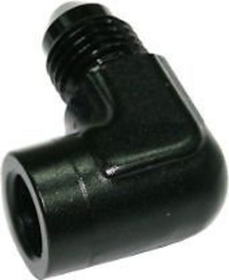 Aeroflow AF373-04BLK 90 Deg Adaptor 1/8 NPT to -4 Black