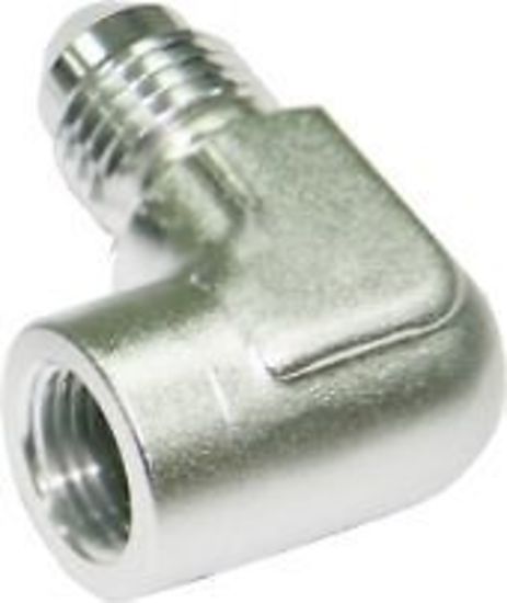 Aeroflow AF373-04S 90 Deg Adaptor 1/8 NPT to -4 Silver