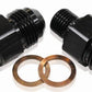 Aeroflow AF375-06BLK Th400 Trans Fitting -6 x 1/4 Black 1/4" Straight Npsm
