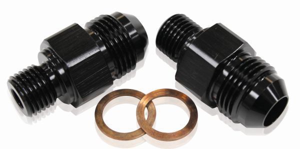 Aeroflow AF375-06BLK Th400 Trans Fitting -6 x 1/4 Black 1/4" Straight Npsm