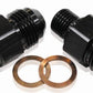 Aeroflow AF375-08BLK Th400 Trans Fitting -8 x 1/4 Black 1/4" Straight Npsm