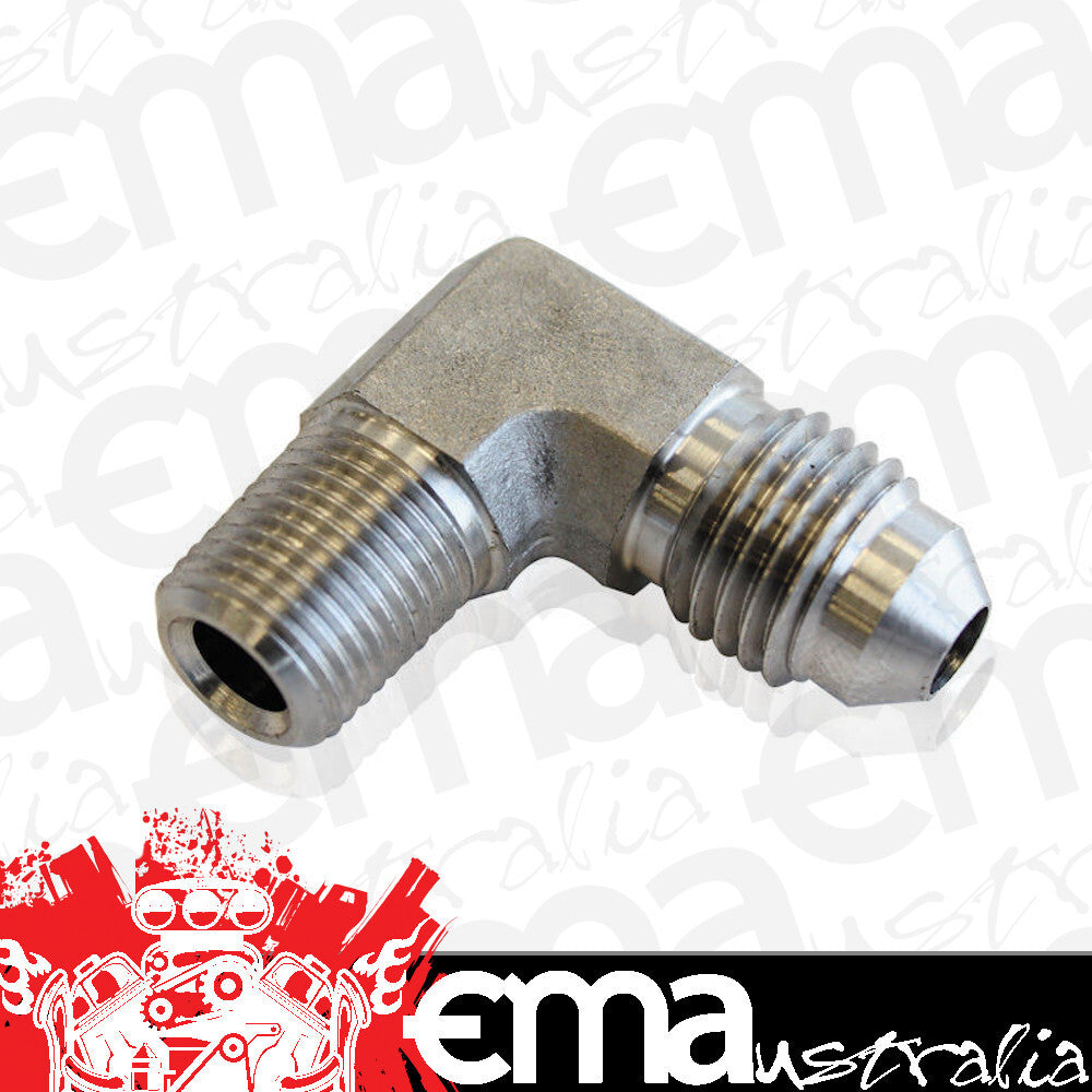 Aeroflow AF381-03 S/S 90 Deg 1/8" NPT to -3An