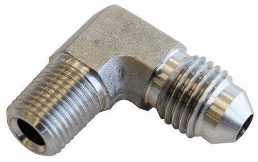 Aeroflow AF381-04-04 S/S 90 Deg 1/4" NPT to -4An