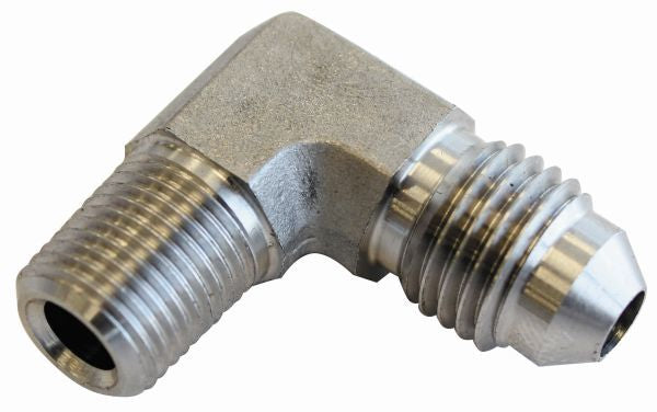 Aeroflow AF381-04-04 S/S 90 Deg 1/4" NPT to -4An