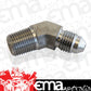Aeroflow AF382-04 S/S 45 Deg 1/8" NPT to -4An