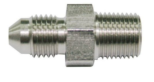 Aeroflow AF384-04-03 1/4" Bsp to -3AN Straight Stainless Steel