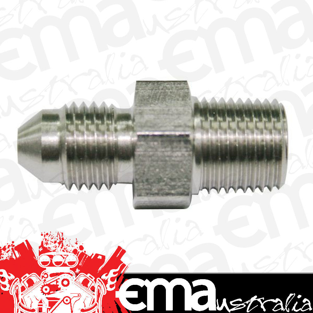 Aeroflow AF384-04-03 1/4" Bsp to -3AN Straight Stainless Steel