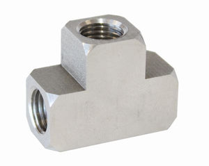 Aeroflow AF385 S.S Female Tee 3/8"-24 Inverted Seat Stainless Steel