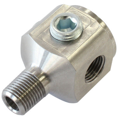 Aeroflow AF388-01 NPT To NPT Block Tee Stainless Steel Adapter 1 x Male 1/8" NPT with 5 x Female 1/8" NPT