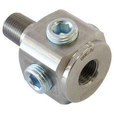 Aeroflow AF388 BSP To NPT Block Tee Stainless Steel Adapter 1 x Male 1/8" BSP with 5 x Female 1/8" NPT