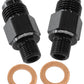 Aeroflow AF395-08BLK C4 Trans Fitting -8 x 1/8-27 Black 1/8-27" Straight Npsm