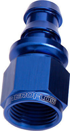 Aeroflow AF401-08 Straight Push Lock End -8AN Blue No Clamp Required