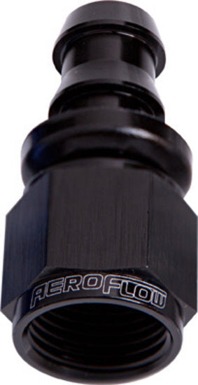 Aeroflow AF401-08BLK-25 Straight Push Lock End -8AN Black No Clamp Required (25 Pack)
