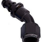 Aeroflow 400 series hose 45 Deg Push Lock End -8AN Black No Clamp Required Aeroflow Performance Products AF402-08BLK