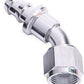 Aeroflow 400 series hose 45 Deg Push Lock End -12AN Silver No Clamp Required Aeroflow Performance Products AF402-12S