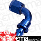 Aeroflow AF403-08 90 Deg Push Lock End -8AN Blue No Clamp Required
