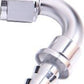 Aeroflow 400 series hose 120 Deg Push Lock End -4AN Silver No Clamp Required Aeroflow Performance Products AF404-04S