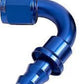 Aeroflow AF404-06 120 Deg Push Lock End -6AN Blue No Clamp Required