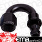 Aeroflow AF406-04BLK 180 Deg Push Lock End -4AN Black No Clamp Required