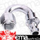 Aeroflow 400 series hose 180 Deg Push Lock End -8AN Silver No Clamp Required Aeroflow Performance Products AF406-08S