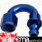 Aeroflow AF406-10 180 Deg Push Lock End -10AN Blue No Clamp Required