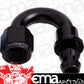 Aeroflow AF406-10BLK 180 Deg Push Lock End -10AN Black No Clamp Required