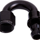 Aeroflow AF406-12BLK 180 Deg Push Lock End -12AN Black No Clamp Required