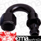 Aeroflow AF406-12BLK 180 Deg Push Lock End -12AN Black No Clamp Required