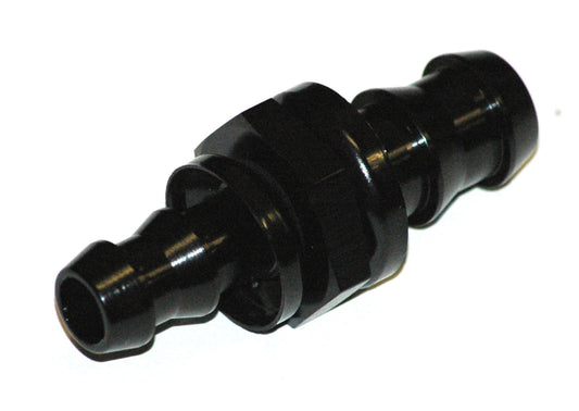Aeroflow Performance Products AF410-06-05BLK 8mm to 3/8" / -6 Pushlock Hosejoiner Black Male to Male