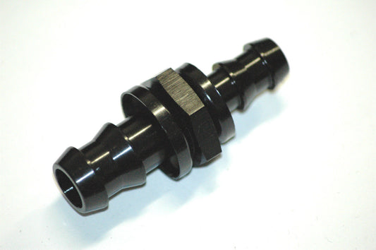 Aeroflow AF410-08BLK -8 Push Lock Barb Joiner Black 1/2" Male to Male Barb