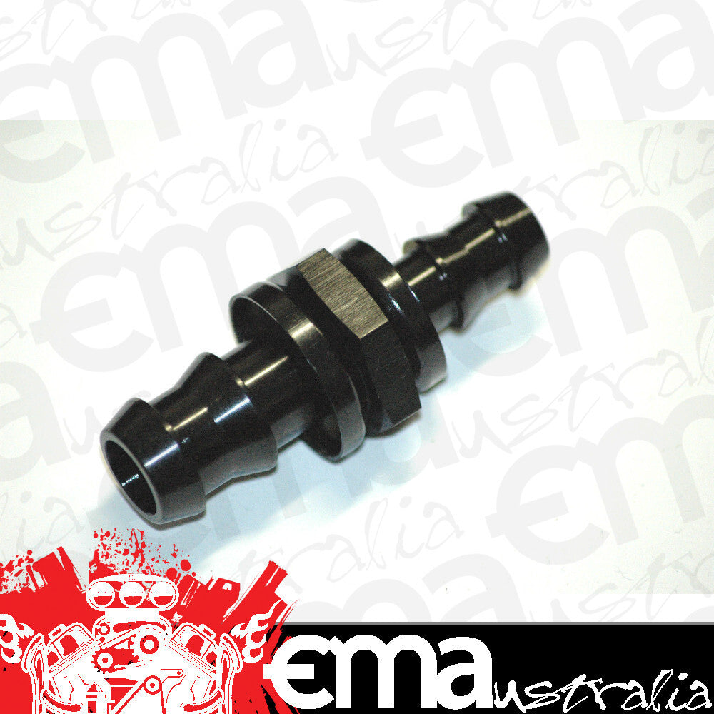 Aeroflow AF410-10BLK -10 Push Lock Barb Joiner Black 5/8" Male to Male Barb