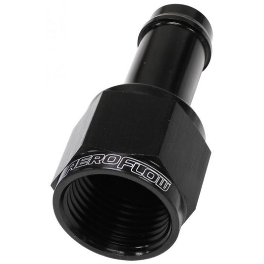 AeroFlow AF411-04BLK Straight Hose Barb 3/16" to -4AN Female Black Finish