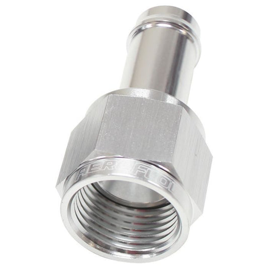 AeroFlow AF411-04S Straight Hose Barb 3/16" to -4AN Female Sliver Finish