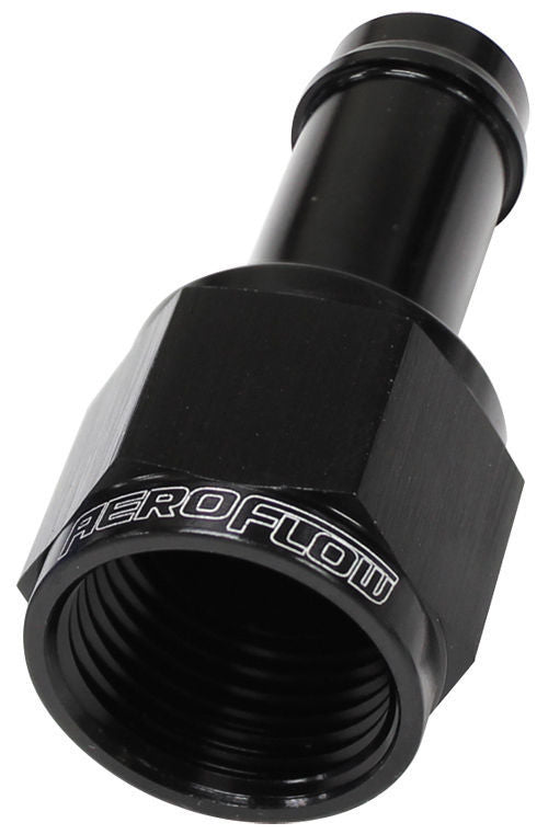 Aeroflow AF411-06-05BLK Female -6AN to 5/16" Barb Black with Tube Nut
