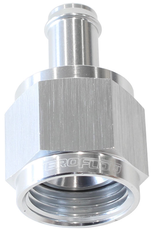 Aeroflow AF411-08-06S Female -8AN to 3/8" Barb Silver with Tube Nut