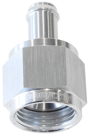 Aeroflow AF411-08-06S Female -8AN to 3/8" Barb Silver with Tube Nut